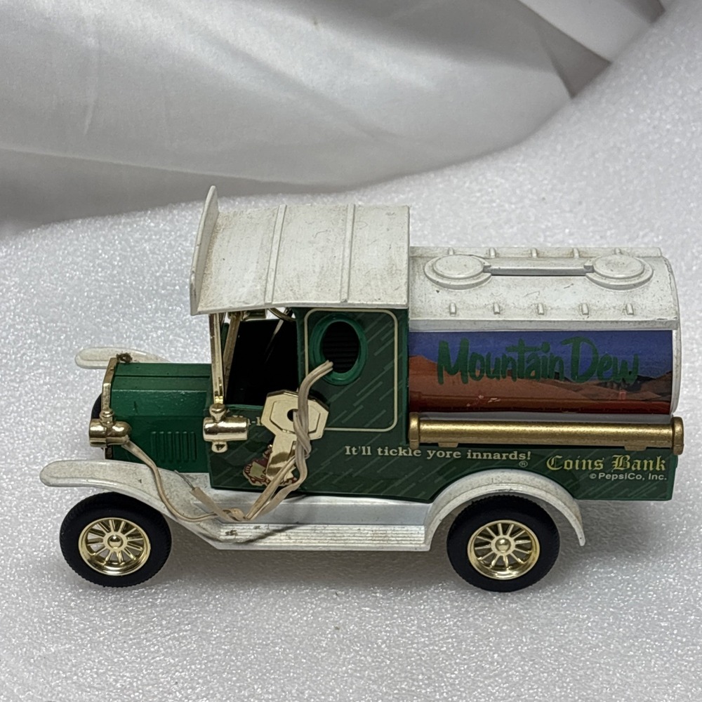 Mountain Dew Model‎ T Tanker Truck Coin Bank PepsiCo Promo Collectible